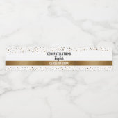 2021年パーソナライズされた学級金ゴールド紙吹雪 ペットボトルラベル (シングルラベル)