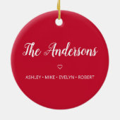 2021年パーソナライズされた記念おもしろいすべきクリスマス セラミックオーナメント (裏面)