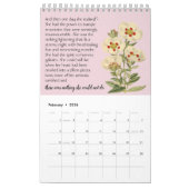 2021年ピンクフラワーをテーマにした写真詩カレンダー カレンダー (2月 2026)