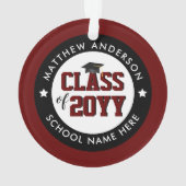 2021年ブルゴーニュ赤卒業 オーナメント (裏面)