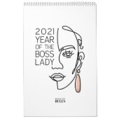 2021年ボスレディやる気を起こさせる引用文 カレンダー (カバー)