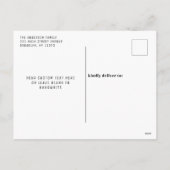 2021年モダンめでたい新年のタイポグラフィ写真はっきりした シーズンポストカード (裏面)