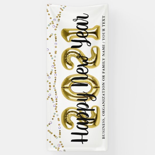 2021年モダン初めのお気に入りバルーン番号 横断幕 (縦)