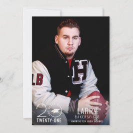 2021年モダン卒業クラスのタイポグラフィ写真 招待状