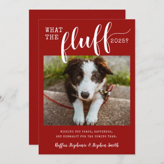 2021年ラフ・イヤーフ・おもしろい犬写真 シーズンカード (正面/裏面)