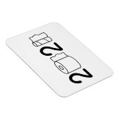 2021年レタリング、使用済みトイレ紙付き マグネット (右側)