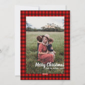 2021年レビュー、家族のイベントクリスマスレッド シーズンカード (裏面)