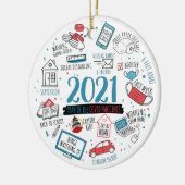 2021年ワクチン年記念クリスマス セラミックオーナメント (左)