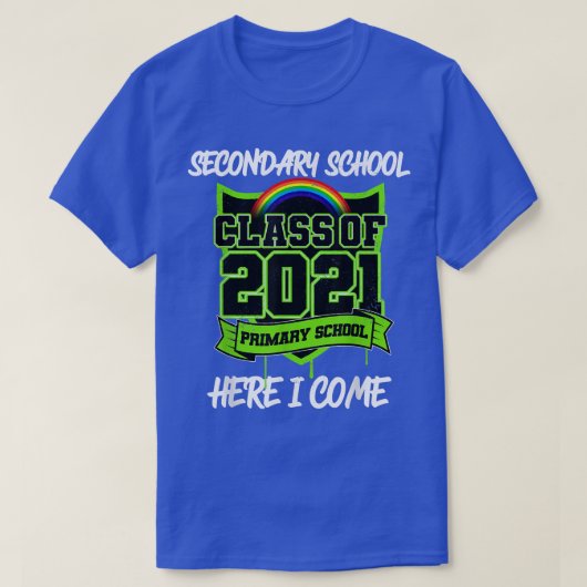 2021年中等学校の小学校はこちら Tシャツ (デザイン正面)