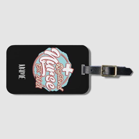 2021年以来の登録済み数々のナース ラゲッジタグ (正面横)