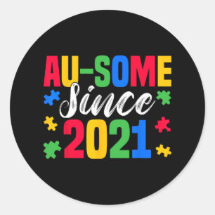 2021年以来Au-some 4歳の自閉症意識ボー ラウンドシール