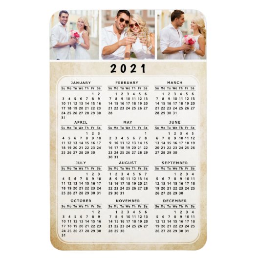 2021年写カスタム真磁気冷蔵庫カレンダー磁石 マグネット (縦)