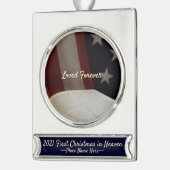 2021年初めてのクリスマス天国愛国オーナメント シルバープレートバナーオーナメント (左)