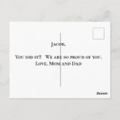 2021年卒業おめでとうワードアート ポストカード (裏面)