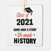 2021年卒業の歴史クラスを制作 セラミックオーナメント (左)