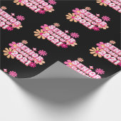 2021年卒業ピンクレトロパターン ラッピングペーパー (角)