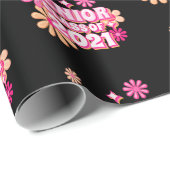 2021年卒業ピンクレトロパターン ラッピングペーパー (ロールコーナー)