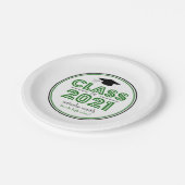 2021年卒業プレート類（緑） ペーパープレート (アングル)