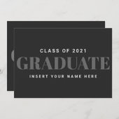 2021年卒業モダン発表 招待状 (正面/裏面)