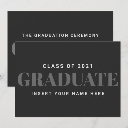 2021年卒業モダン発表 招待状 (正面/裏面)