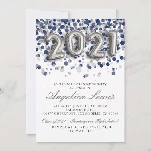 2021年卒業会招待状 招待状 (正面)