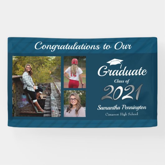 2021年卒業年鑑フォトコラージュバナー 横断幕 (横)