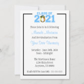 2021年卒業招待状類(青リングや輪) 招待状 (正面)