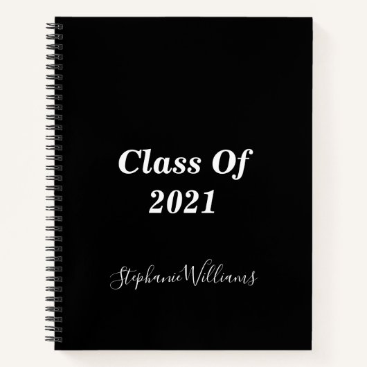 2021年卒業表現白黒 ノートブック (正面)