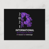 2021年国際的女性の日、挑戦を選ぶ ポストカード (正面)