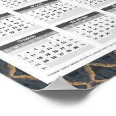 2021年壁掛けカレンダー - エレガント ダーク ポスター (角)