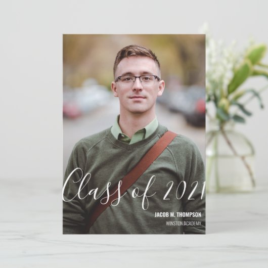 2021年大学院パーソナライズされた写真名 案内状 (スタンド正面)