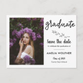 2021年大学院写真|日付の植物を保存 案内ポストカード (正面)