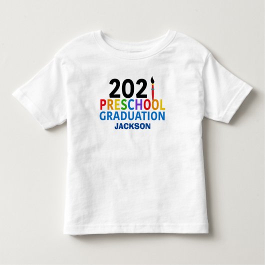 2021年就学前かわいいカスタム卒業生 トドラーTシャツ (正面)