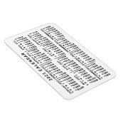 2021年度の月次カレンダー·クラシックホワイト/ブラック マグネット (右側)