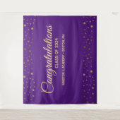 2021年度パープルゴールド卒業おめでとう タペストリー (正面)