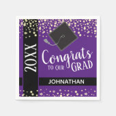 2021年度卒業パーティーのクラス スタンダードカクテルナプキン (正面)