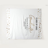 2021年度卒業生 ゴールド コンフェッティ 背景 卒業写真 タペストリー (正面(横))