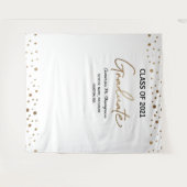 2021年度卒業生 ゴールド コンフェッティ 背景 卒業式 タペストリー (正面(横))