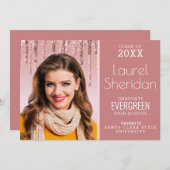 2021年度大学院ピンクグリッターカスタム写真 案内状 (正面/裏面)