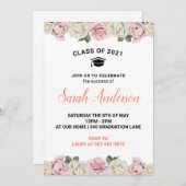 2021年度 花の卒業招待状 招待状 (正面/裏面)