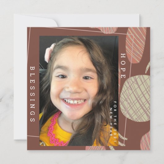 2021年手描きオーガニックシェイプ カード (正面)