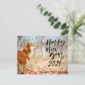 2021年新年おめでとう |スエレガントモダンクリプト写真 シーズンポストカード (スタンド正面)