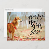 2021年新年おめでとう |スエレガントモダンクリプト写真 シーズンポストカード (正面/裏面)