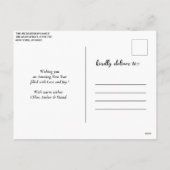 2021年新年おめでとう |スエレガントモダンクリプト写真 シーズンポストカード (裏面)