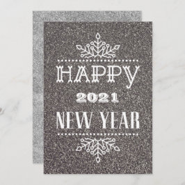 2021年新年おめでとう |モダンタイポグラフィ シーズンカード