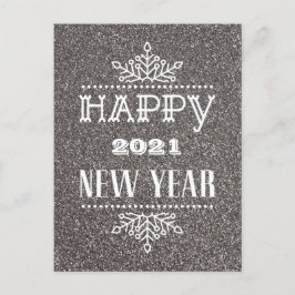 2021年新年おめでとう |モダンタイポグラフィ シーズンポストカード