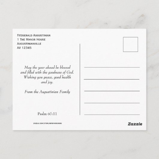 2021年新年おめでとう |王様が1年の頂点を飾る ポストカード (裏面)