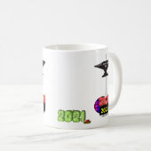 2021年新年アンビルと2020年粉砕 コーヒーマグカップ (正面右)