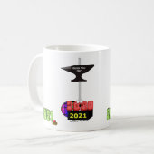 2021年新年アンビルと2020年粉砕 コーヒーマグカップ (正面左)