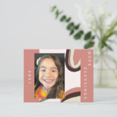 2021年新年オーガニック形植物写真 ポストカード (スタンド正面)